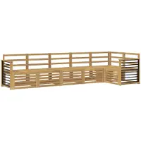 vidaXL Buiten bank set 6 st Wit Massief Acacia Hout