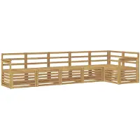 vidaXL Buiten bank set 6 st Wit Massief Acacia Hout