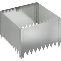 vidaXL Gazonrand 60 x 60 x 35 cm Staal Zilverkleurig