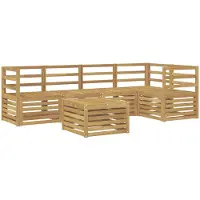Syfax Buiten bankenset 6 pcs Wit 59 x 59 x 37 cm Massief Acaciahout