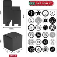 Sonstiges Adventskalender om zelf te vullen, met 24 vakjes, doe-het-zelf cadeauverpakkingen en cijferstickers