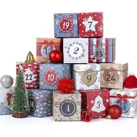 Sonstiges Adventskalender met 24 vakjes, kerstdecoratie, doosjes