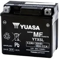 Yuasa AGM YTX5L / 102568 accu (12V, 4Ah, 80A)