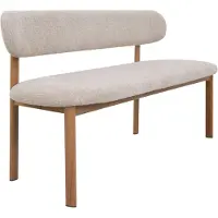 Giga Meubel Eetkamerbank Noor Beige/Naturel 200cm