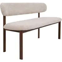 Giga Meubel Eetkamerbank Noor Beige/Walnoot 200cm