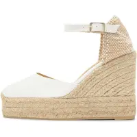 Castañer Espadrilles 'Carol' lichtbeige / wit
