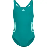 Adidas 3 Stripes C-back Swimsuit Groen,Blauw 13-14 Years Meisje