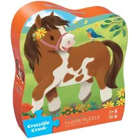 Crocodile Creek Puzzel, 36 Stukken voor Kinderen 3 Jaar en Oudere, Stevige Opbergdoos, Afmeting 18 x 24 inch, Mooie Pony's