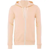Bella+Canvas Unisex Poly-Cotton Fleece Full-Zip Hoodie CV3739 - Peach - XL