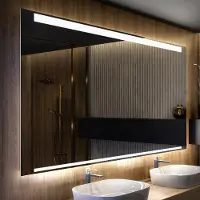 Artforma Spiegels voor de badkamer met LED-verlichting, 70x90 cm | LED-kleur: Koel wit, 7000K | Schakelaar: Touch | LED130