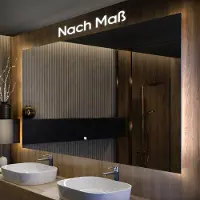Artforma Spiegels voor de badkamer met LED-verlichting, SMART, 150x70 cm | LED-kleur: Koel wit, 7000K | Schakelaar: Touch | SLED049