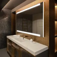 Artforma Spiegels voor de badkamer met LED-verlichting, 130x80 cm | LED-kleur: Koel wit, 7000K | Schakelaar: Touch | LED047