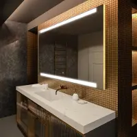 Artforma Spiegels voor de badkamer met LED-verlichting, 70x80 cm | LED-kleur: Koel wit, 7000K | Schakelaar: Touch | LED047