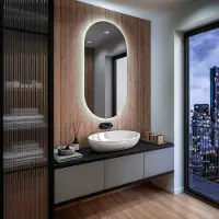 Artforma Spiegels voor de badkamer met LED-verlichting, SMART, 150x100 cm | LED-kleur: Koel wit, 7000K | Schakelaar: Touch | SLED047