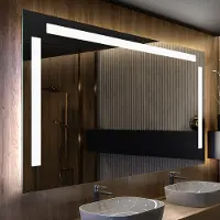 Artforma Spiegels voor de badkamer met LED-verlichting, 50x70 cm | LED-kleur: Koel wit, 7000K | Schakelaar: Touch | LED134