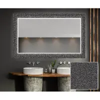 Artforma Decoratieve spiegel met LED-verlichting, 90x150 cm - met LED-verlichting - LED-kleur: koud wit, 7000K - Op maat gemaakt - Verlichte wandspiegel, lichtspiegel, badkamerspiegel | LUV001