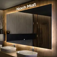 Artforma Badspiegel 130x90 cm - Horizontaal met LED-verlichting - LED-kleur: neutraal wit (4500K) - T100 - Touchbediening - Op maat gemaakt - Verlichte wandspiegel, lichtspiegel, badkamerspiegel