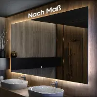 Artforma Badspiegel 110x50 cm - Horizontaal met LED-verlichting - LED-kleur: koelwit (7000K) - T100 - Op maat gemaakt - Verlichte wandspiegel, lichtspiegel, badkamerspiegel