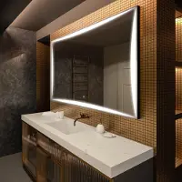 Artforma Spiegels voor de badkamer met LED-verlichting, 120x100 cm | LED-kleur: Koel wit, 7000K | Schakelaar: Touch | LED077
