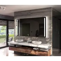 Artforma badkamerspiegel met LED-verlichting, batterijbediend, 120x50 cm | LED-kleur: koel wit, 7000K | LEDBP002
