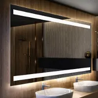 Artforma Spiegels voor de badkamer met LED-verlichting, 140x70 cm | LED-kleur: Koel wit, 7000K | Schakelaar: Touch | LED009