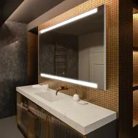 Artforma Spiegels voor de badkamer met LED-verlichting, 140x100 cm | LED-kleur: Koel wit, 7000K | Schakelaar: Touch | LED047