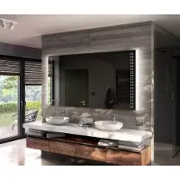 Artforma badkamerspiegel met LED-verlichting, batterijgevoed, 50x100 cm | LED-kleur: koel wit, 7000K | LEDBP055