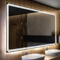 Artforma Spiegels voor de badkamer met LED-verlichting, 120x90 cm | LED-kleur: Koel wit, 7000K | Schakelaar: Touch | LED136