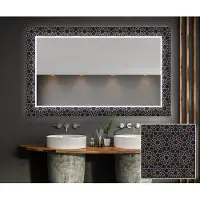 Artforma Decoratieve spiegel met LED-verlichting, 160x100 cm | LED-kleur: Koel wit, 7000K | LUV001