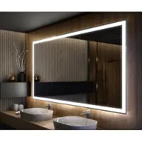 Artforma Spiegels voor de badkamer met LED-verlichting, model L01, 110x80 cm | LED-kleur: koel wit, 7000K