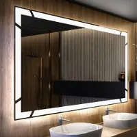 Artforma Spiegels voor de badkamer met LED-verlichting, 160x90 cm | LED-kleur: Koel wit, 7000K | Schakelaar: Touch | LED126