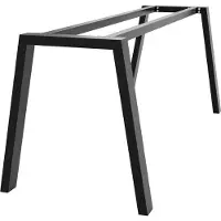 MetaloPro Tafelonderstel Thusia - Zwarte Metalen Constructie In Strakke Geometrische Stijl Voor Moderne Tafels In Huishoudens En Kantoren - 130x70x72cm