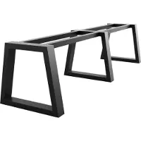 MetaloPro Tafelonderstel Nemesis Extreme Long - Extra Lang Stalen Onderstel, Hedendaags Industrieel Design, Zwart Mat, Voor Grote Tafels - 360x80x72cm