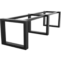 MetaloPro Tafelonderstel Eta Extreme Long – Zwart Stalen Frame voor Grote Industriële Tafels – Stevige Basis voor Eet-, Werk- en Conferentietafels 380x80x72cm