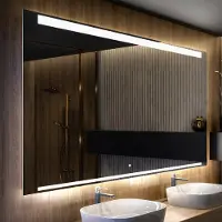 Artforma Spiegels voor de badkamer met LED-verlichting, 130x60 cm | LED-kleur: Koel wit, 7000K | Schakelaar: Touch | LED130