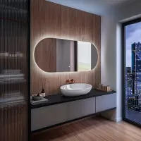 Artforma Spiegels voor de badkamer met LED-verlichting, SMART, 150x80 cm | LED-kleur: Koel wit, 7000K | Schakelaar: Touch | SLED077