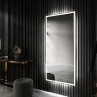 Artforma Spiegels voor de badkamer met LED-verlichting, model L58, afmetingen 160x60 cm | LED-kleur: Koel wit, 7000K | Schakelaar: Touch-bediening