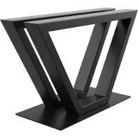 MetaloPro Tafelonderstel Mintaka - Zwarte Centrale Metalen Constructie Voor Eet- En Werktafels In Moderne Industriële Interieurs