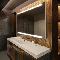 Artforma Spiegels voor de badkamer met LED-verlichting, 190x60 cm | LED-kleur: Koel wit, 7000K | Schakelaar: Touch | LED047