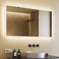 Artforma Spiegels voor de badkamer met LED-verlichting, 120x70 cm, met aanraakschakelaar