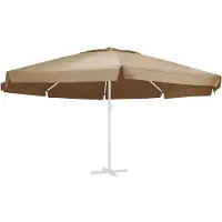 vidaXL Vervangingsdoek voor parasol 610 cm taupe