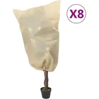 vidaXL Plantenhoezen met trekkoord 8 st 70 g/m² 0,8x0,8 m