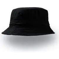Atlantis - Bucket Hat - Hoed - Vissershoedje - Dames en heren - Katoen - Zwart - S/M