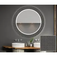 Artforma Ronde decoratieve spiegel met LED-verlichting, 60x60 cm | LED-kleur: koel wit, 7000K | OUV001