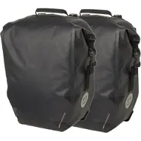 Agu Clean Shelter Fietstas Set Large – 100% Waterdicht – 21 liter – Gerecycled Materiaal – incl. Laptopvak 14 inch – Zwart