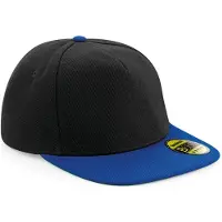 Beechfield Original Flat Peak Snapback Black/Bright Royal