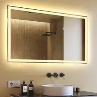 Artforma Spiegels voor de badkamer met LED-verlichting, model L01, 120x70 cm | Kleur van de LED-verlichting: 3000K