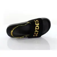 Slydes Coin Slip On Back Strap Flip Flop Sliders Sandalen SS20 Zwart Goud