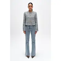 BENU Dames Blauwe Blazer met Gouden Knopen