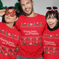 B&C Friese Kersttrui Rood Driving Home Nei It Heitelân - Maat XXL - Uniseks Fit - Kerstkleding Voor Dames & Heren